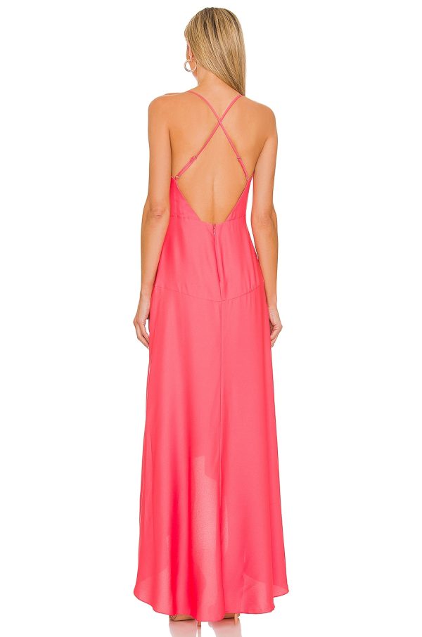 Bcbg Crossback Evening Dress Calypso Coral - Image 2