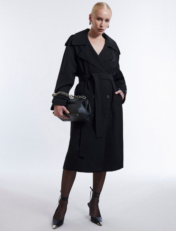 Bcbg Belther Trench Coat Black - Image 5