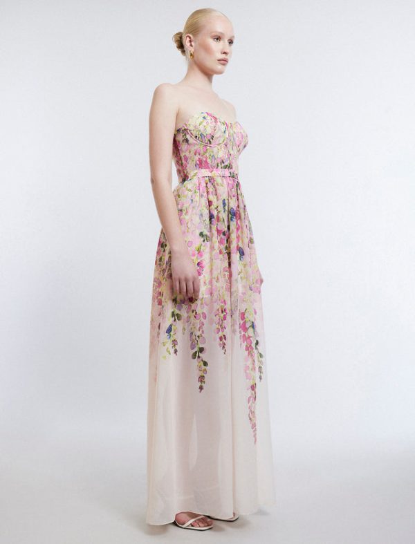 Bcbg Hannah Strapless Gown Angel Wing Combo - Image 3