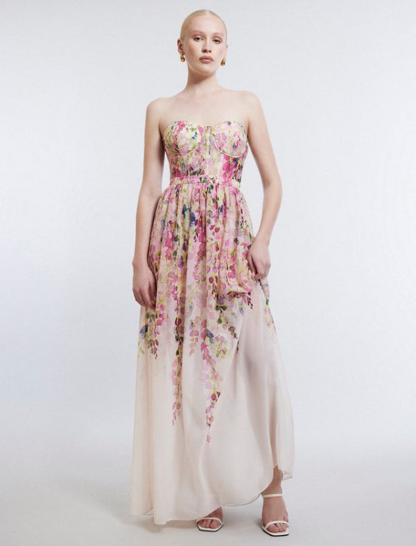 Bcbg Hannah Strapless Gown Angel Wing Combo - Image 5