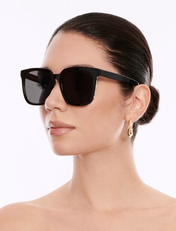 Bcbg Classic Square Sunglasses Black - Image 2