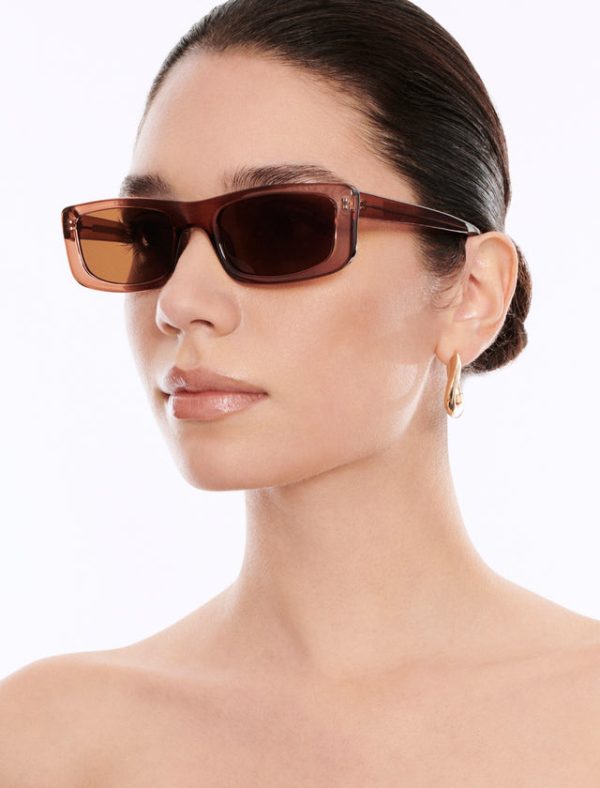 Bcbg Modern Icon Rectangle Sunglasses Blush - Image 3