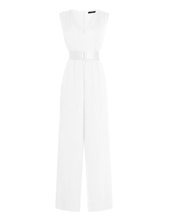 Bcbg Imogen Belted Jumpsuit Gardenia - Image 7