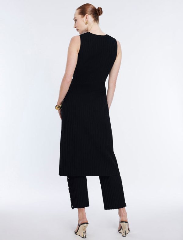 Bcbg Long Knit Tunic Top Black - Image 4