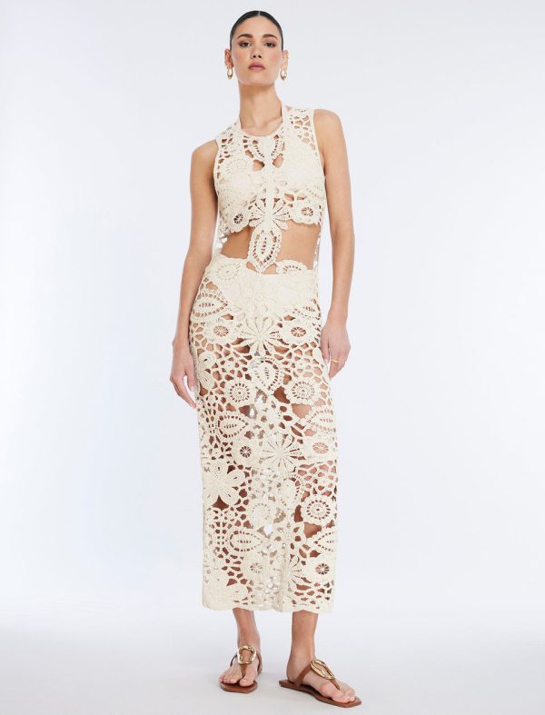 Bcbg Rafaela Lace Dress Natural - Image 2