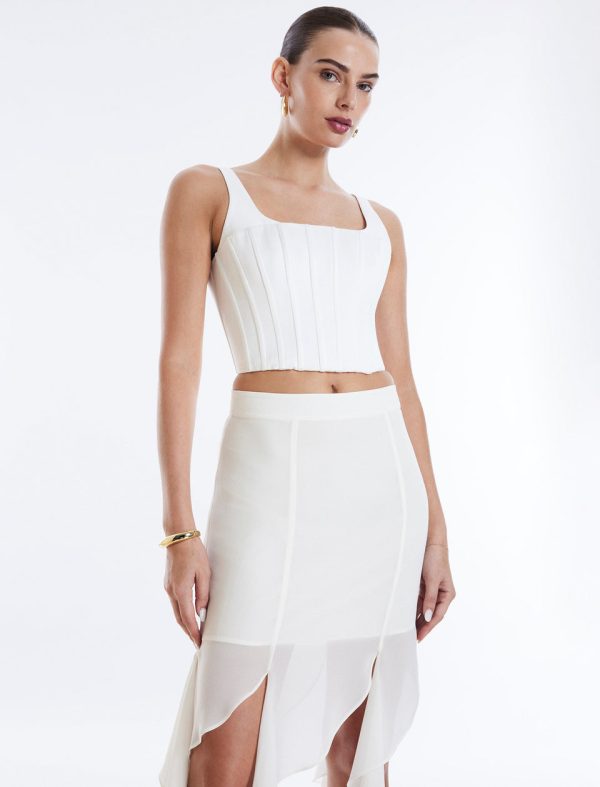 Bcbg Sleeveless Corset Top Gardenia - Image 2