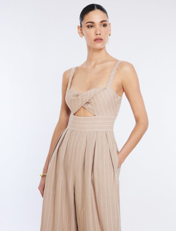 Bcbg Hadie Linen Keyhole Jumpsuit - Image 6