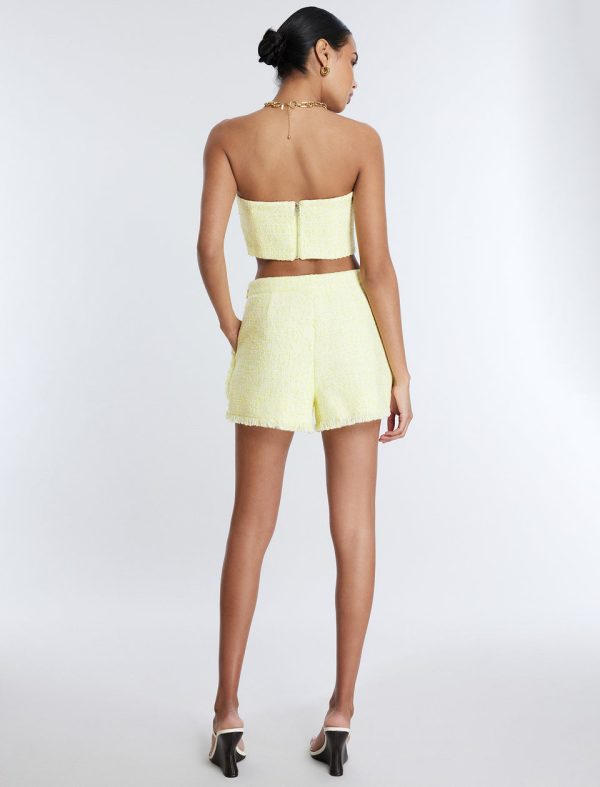 Bcbg Strapless Boucle Crop Top - Image 4