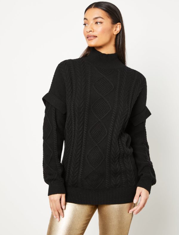 Bcbg Chunky Cable Knit Sweater