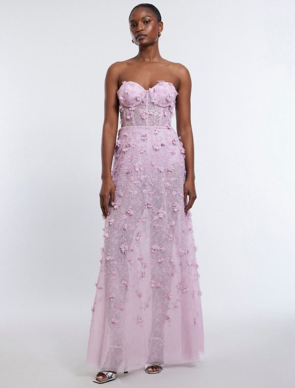 Bcbg Poppy Strapless Floral Appliqué Gown - Image 6