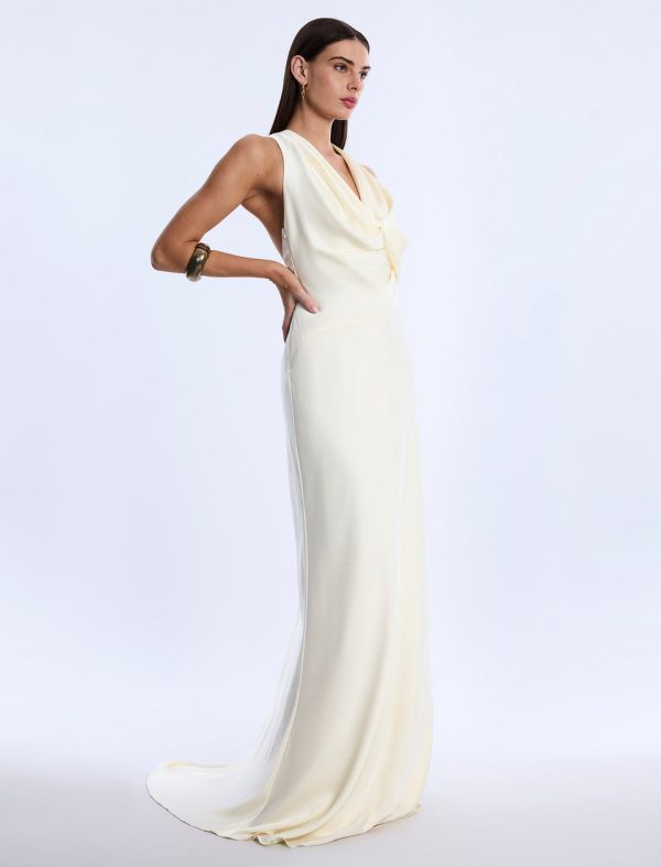 Bcbg Cowl Neck Halter Gown - Image 3