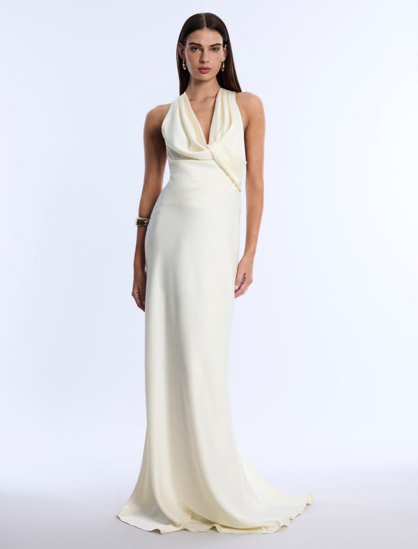 Bcbg Cowl Neck Halter Gown - Image 4