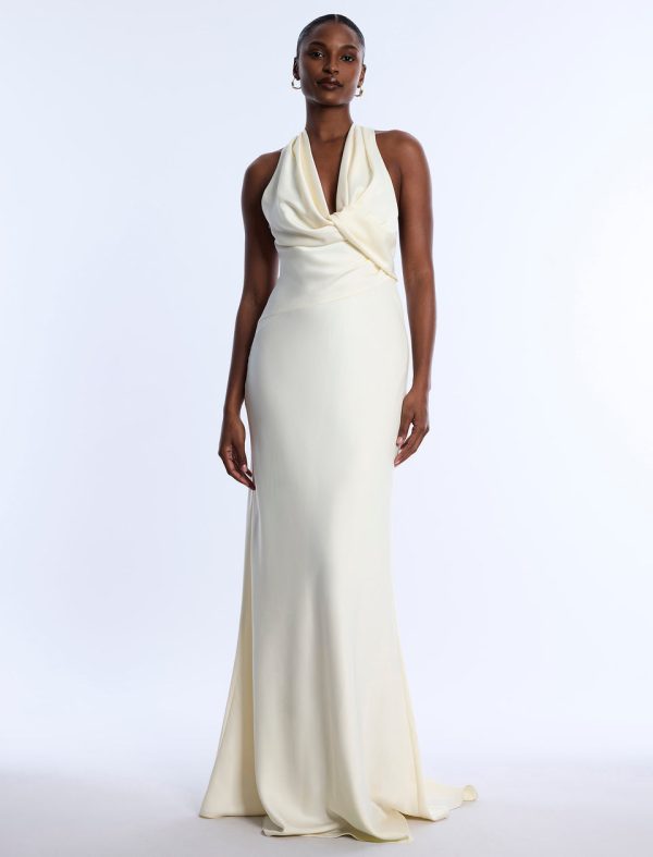 Bcbg Cowl Neck Halter Gown - Image 7