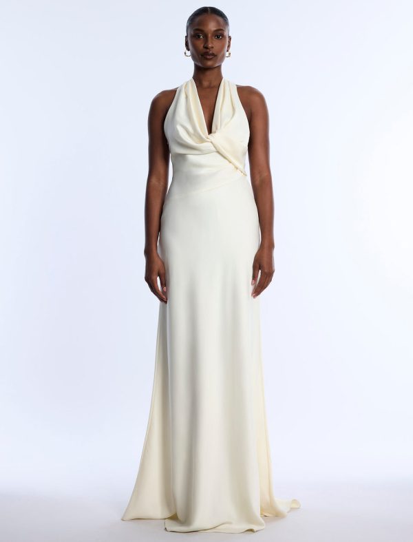 Bcbg Cowl Neck Halter Gown - Image 8