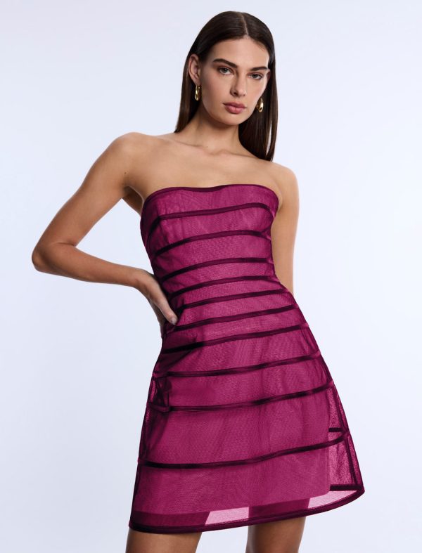 Bcbg Sheer Volume Strapless Dress - Image 6