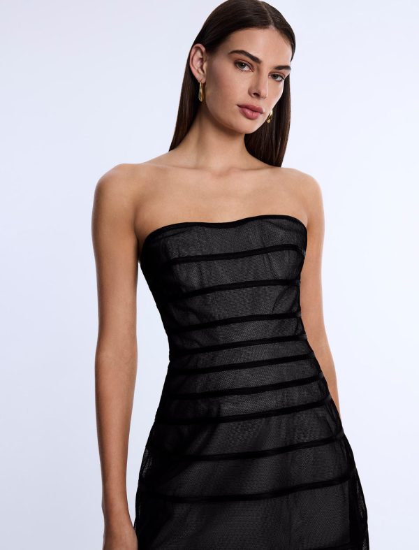 Bcbg Sheer Volume Strapless Dress - Image 6