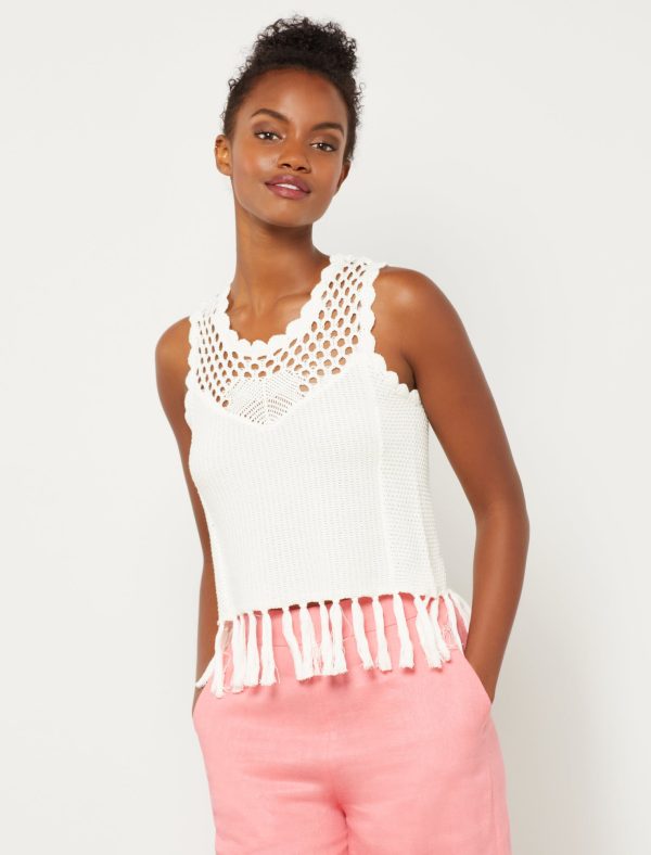 Bcbg Crochet Tassel Knit Tank - Image 9