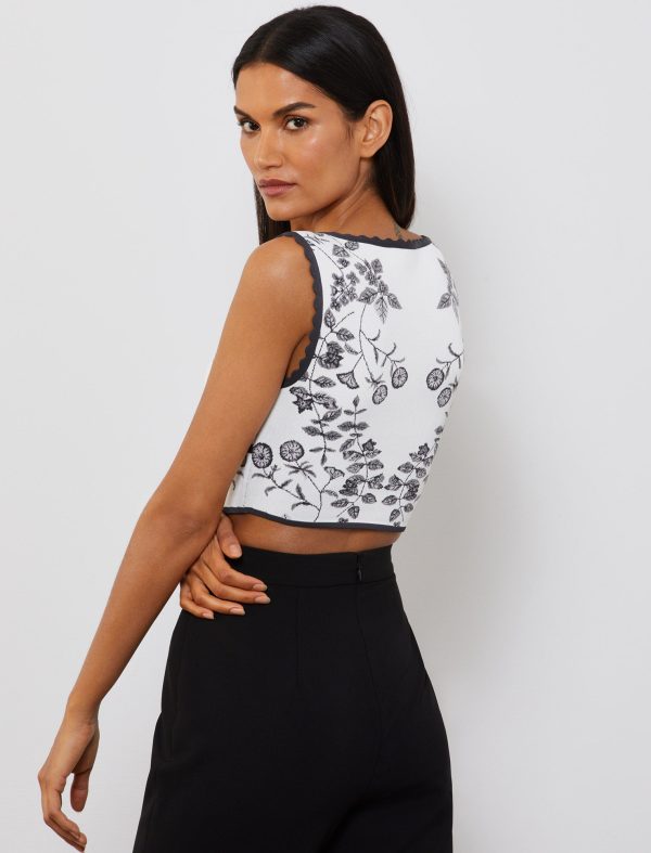 Bcbg Cropped Sleeveless Sweater Top - Image 5