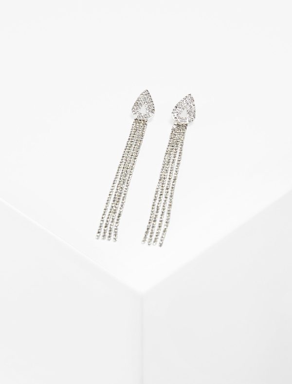 Bcbg Crystal Fringe Drop Earrings