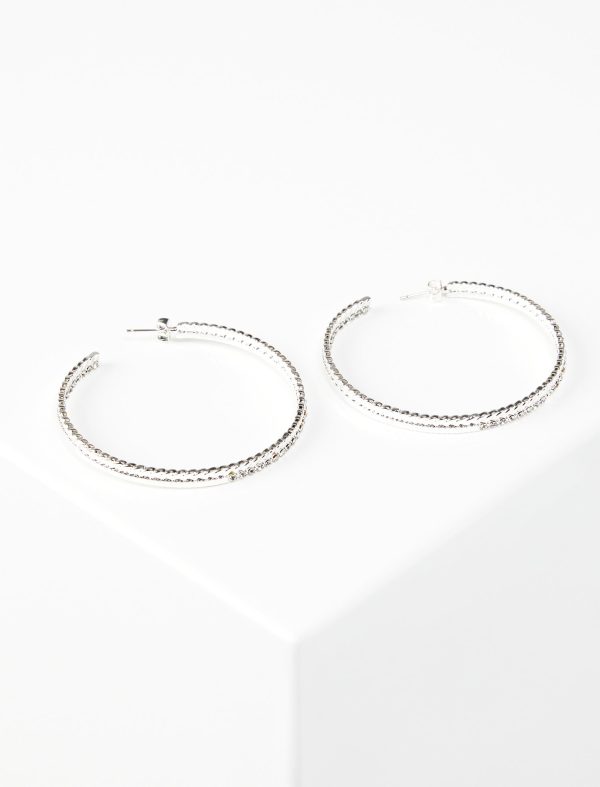 Bcbg Crystal Hoop Earrings - Image 18