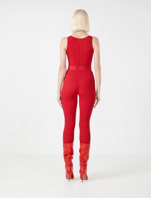 BCBG DANIELLA KNIT JUMPSUIT - RUBICONDO - Image 5