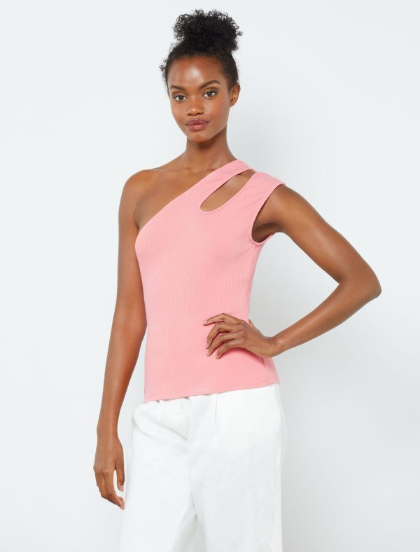 Bcbg Double Strap One Shoulder Tank Top - Image 5