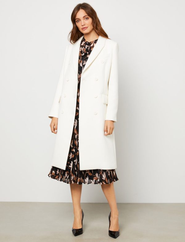 Bcbg Double-Breasted Fitted Coat