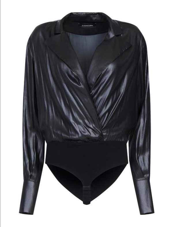 BCBG ELVERA COATED SHIRT - BLACK BEAUTY - Image 5