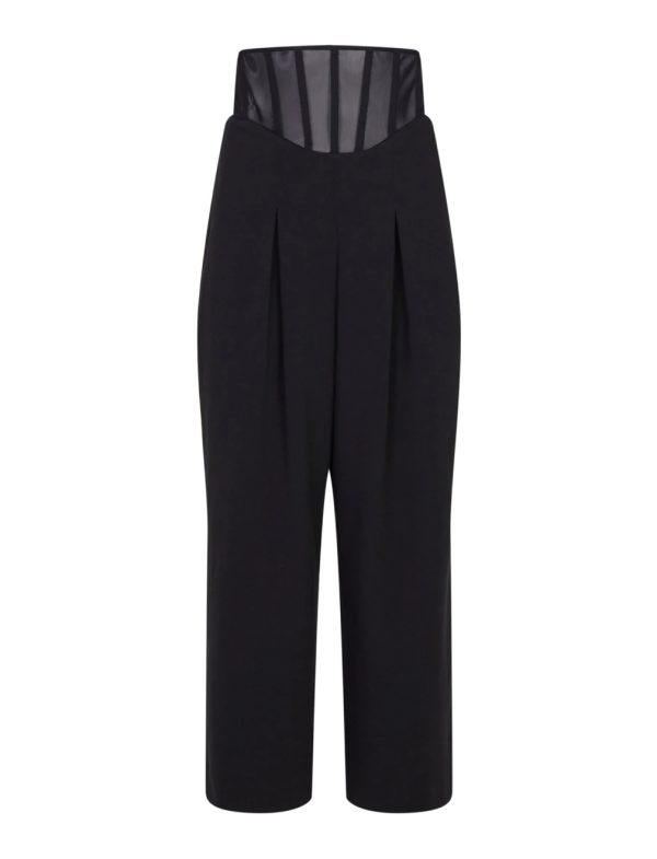 BCBG EMILIANO CORSET TROUSER - BLACK BEAUTY - Image 5