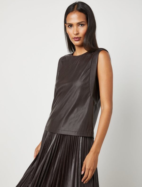 Bcbg Faux Leather Tank - Image 3