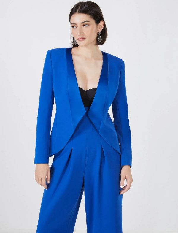 BCBG ALONZO STRUCTURED BLAZER - MAZARINE BLUE - Image 2