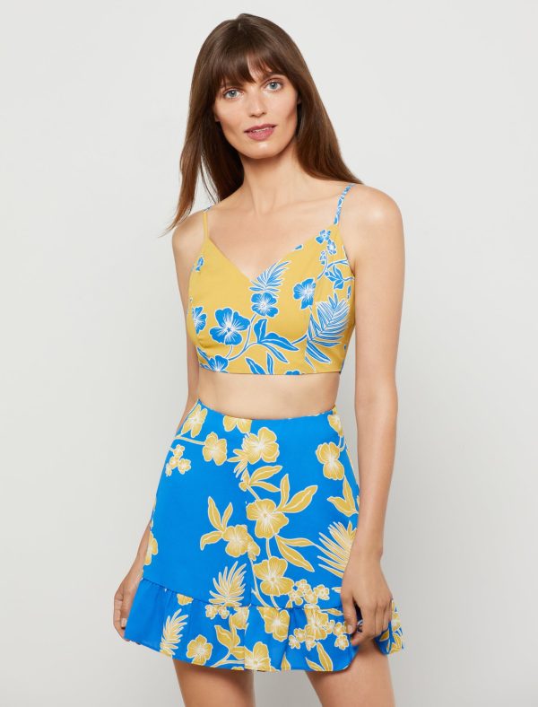 Bcbg Floral Ruffle Romper - Image 2