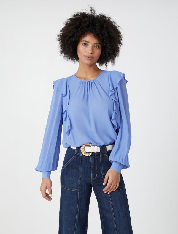 Bcbg Flounce Ruffle Shoulder Top - Image 2