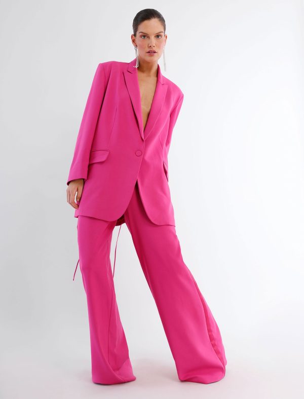 BCBG FORMOSA LACE-UP BLAZER - PINK GLO - Image 2