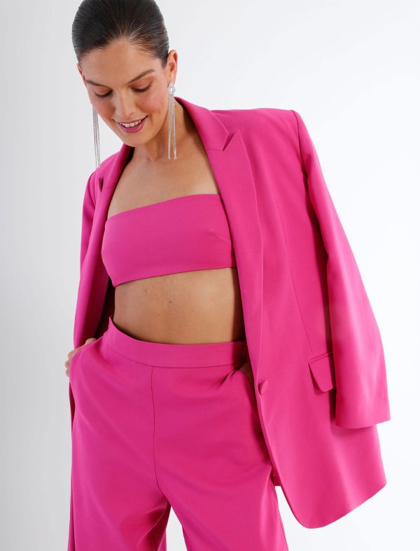 BCBG FORMOSA LACE-UP BLAZER - PINK GLO - Image 5