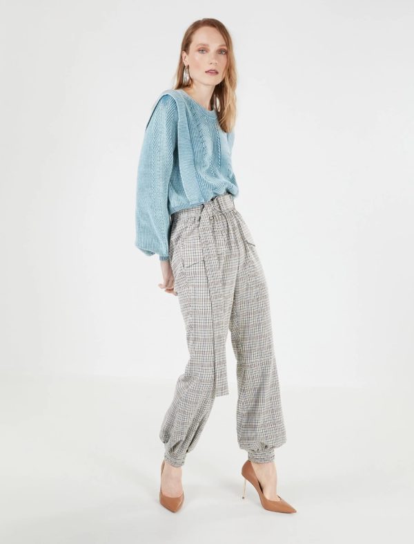 BCBG GAIA BELTED PANT - BRIT CHECK - Image 2