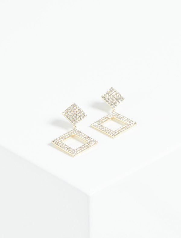 Bcbg Geo Crystal Earrings