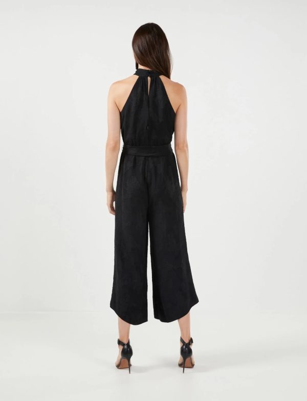 BCBG HENRI HALTER JUMPSUIT - BLACK - Image 3