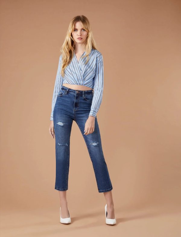 BCBG HIGH-RISE VINTAGE CROP SKINNY JEAN BCBGENERATION - PRAISE