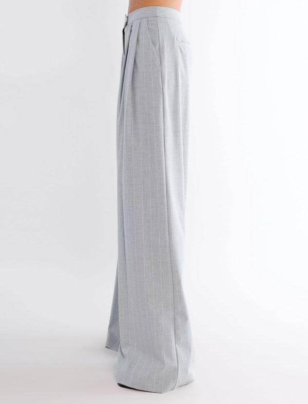 BCBG HOLLYWOOD WIDE-LEG TROUSER - LT. HEATHER GREY - Image 3