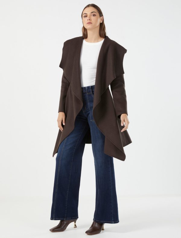 Bcbg Hooded Wrap-Style Coat