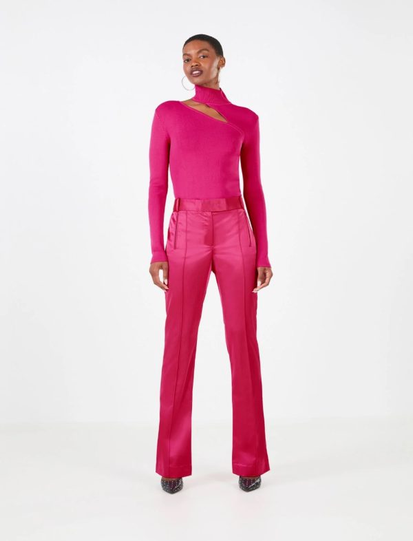 BCBG ISABETTA TROUSER - PINK-PEACOCK