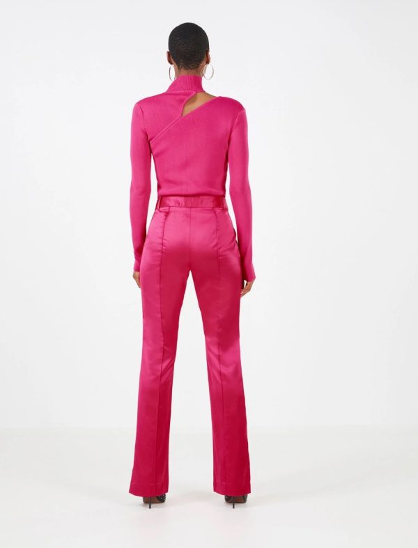 BCBG ISABETTA TROUSER - PINK-PEACOCK - Image 3