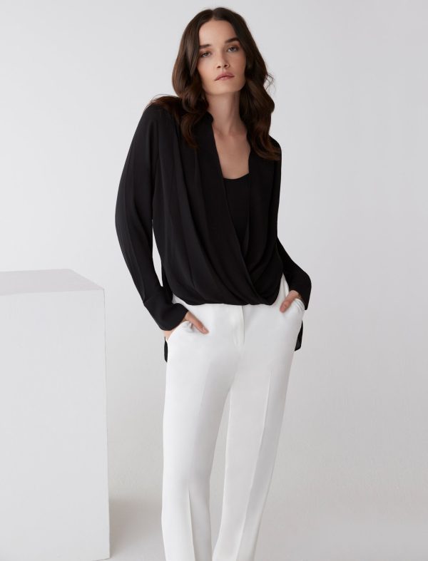 Bcbg Jaklyn Draped Front Blouse