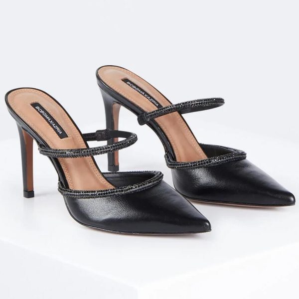 BCBG JANA MULE HEEL - BLACK