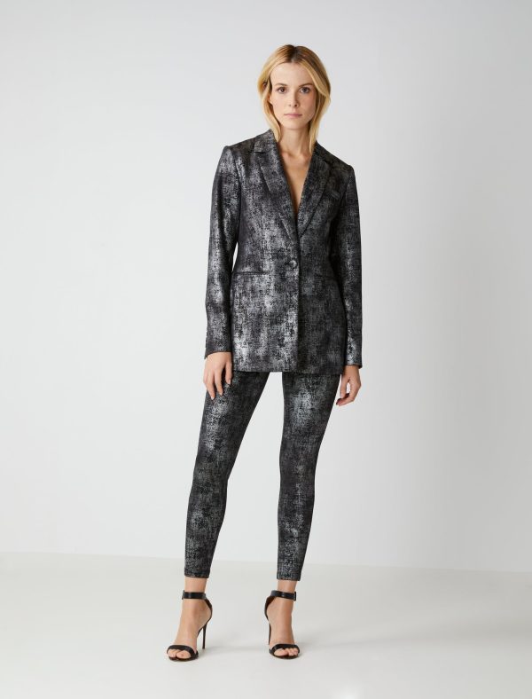 Bcbg Keily Metallic Foil Structured Blazer - Image 2