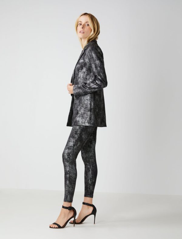 Bcbg Keily Metallic Foil Structured Blazer - Image 3