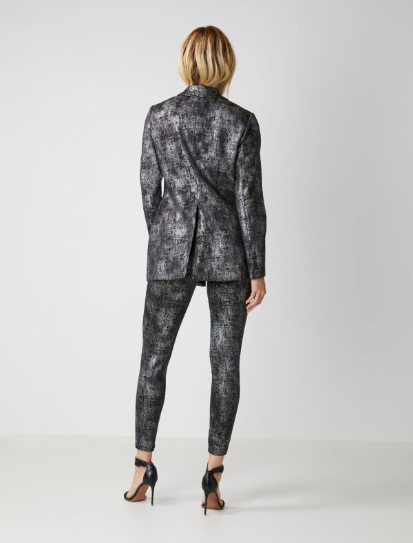 Bcbg Keily Metallic Foil Structured Blazer - Image 4