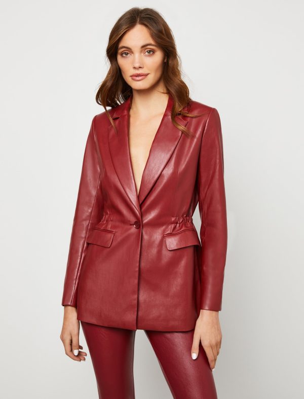 Bcbg Kerri Faux Leather Blazer - Image 8