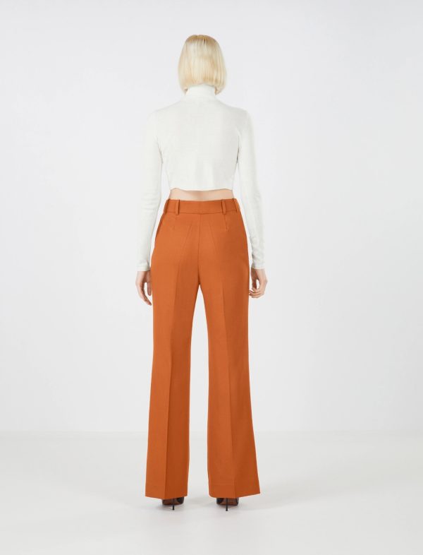 BCBG LEONORA WOOL TROUSER - CARAMEL CAFFE - Image 3